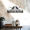 Twin Hearts Metal Garden Plaque Home Decor Love Symbol