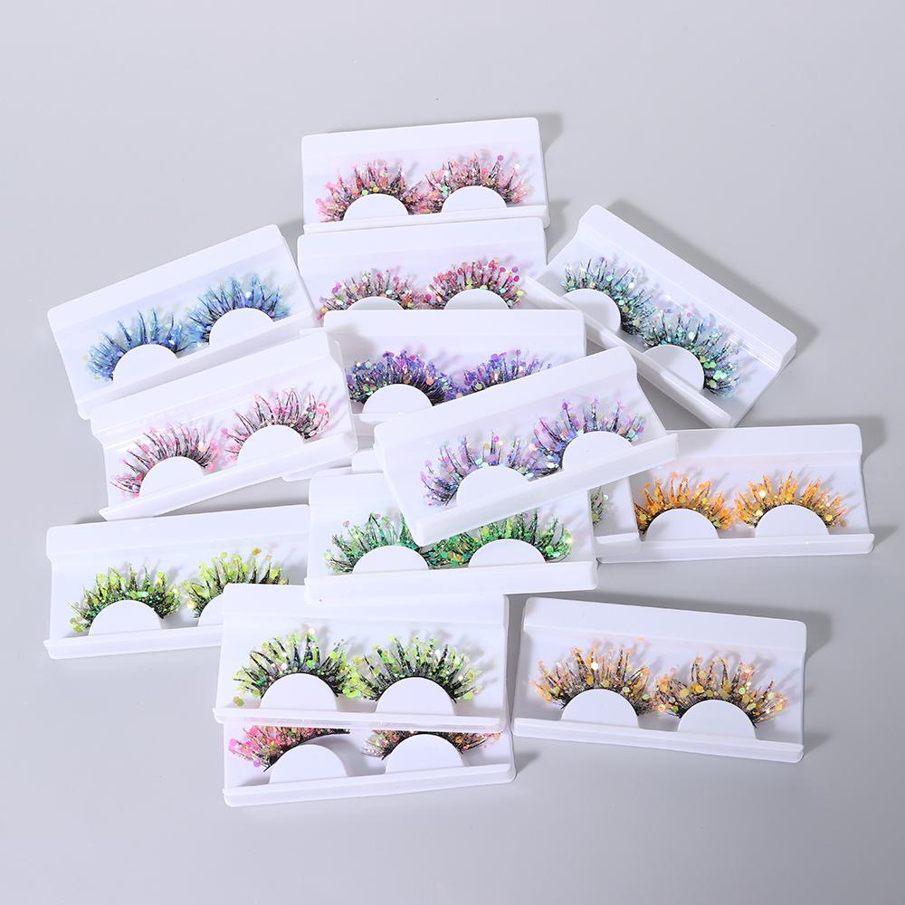 Eye Makeup Messy Long Fluffy Dramatic Luminous 3D Mink Lashes False Eyelashes 25mm