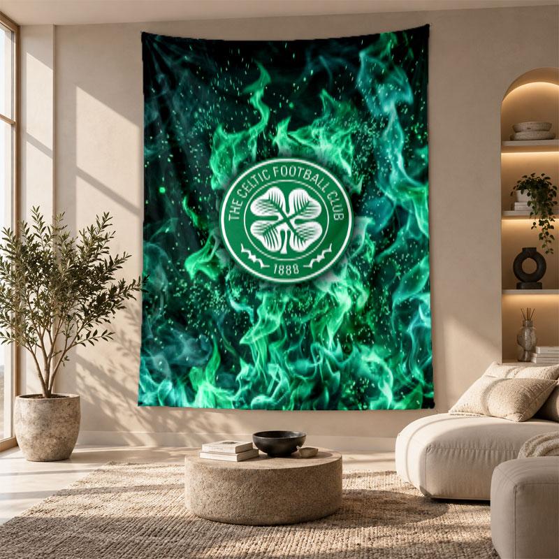 Decorative Tapestry,Celtic FC Printed Wall Art, Lightweight Wall Hanging For Bedroom Background