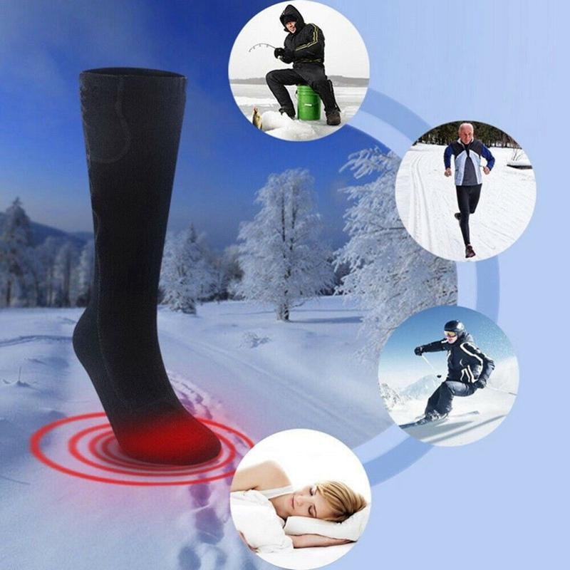 Electric Heated Socks Battery Powered Thermal Cotton Winter Cold Weather Foot Warmer For Hiking Hunting Ice Fishing
