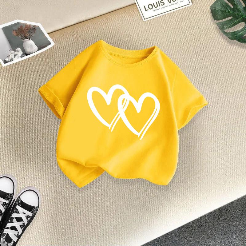 Kid T Shirt Love Printed Children T-shirt Kids 100% Cotton Clothes Tshirt Tops Tee Boys Girls Baby Tee 2-13Y