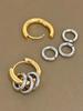 1Pair Golden Hoop Earrings Small Silver Hoops For Women Hypoallergenic Hoops Earrings Elegant And Simple Jewelry Birthday Wedding Party Gifts