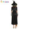 Orange And Unique Black Witch Cosplay Outfit Perfect For Halloween And Cosplay Events