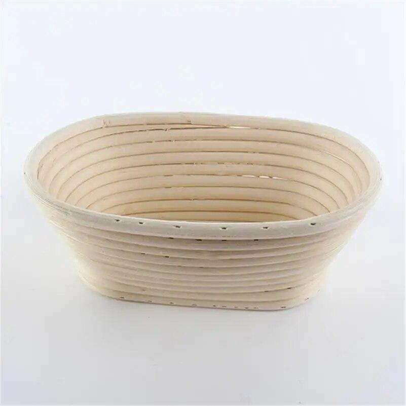 Cesta tejida de mimbre para fermentación de pan con bolsa de tela interior, cesta para fermentar pan en el hogar y la cocina