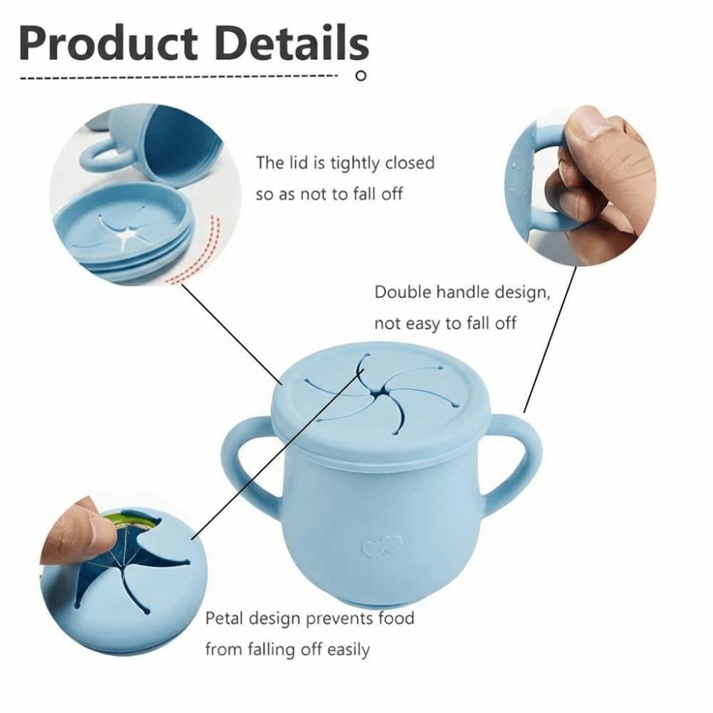 Reusable Silicone Baby Feeding Cups Double Lids BPA Free Training Sippy Cup Soft Leak Proof Straw Cup for Toddlers