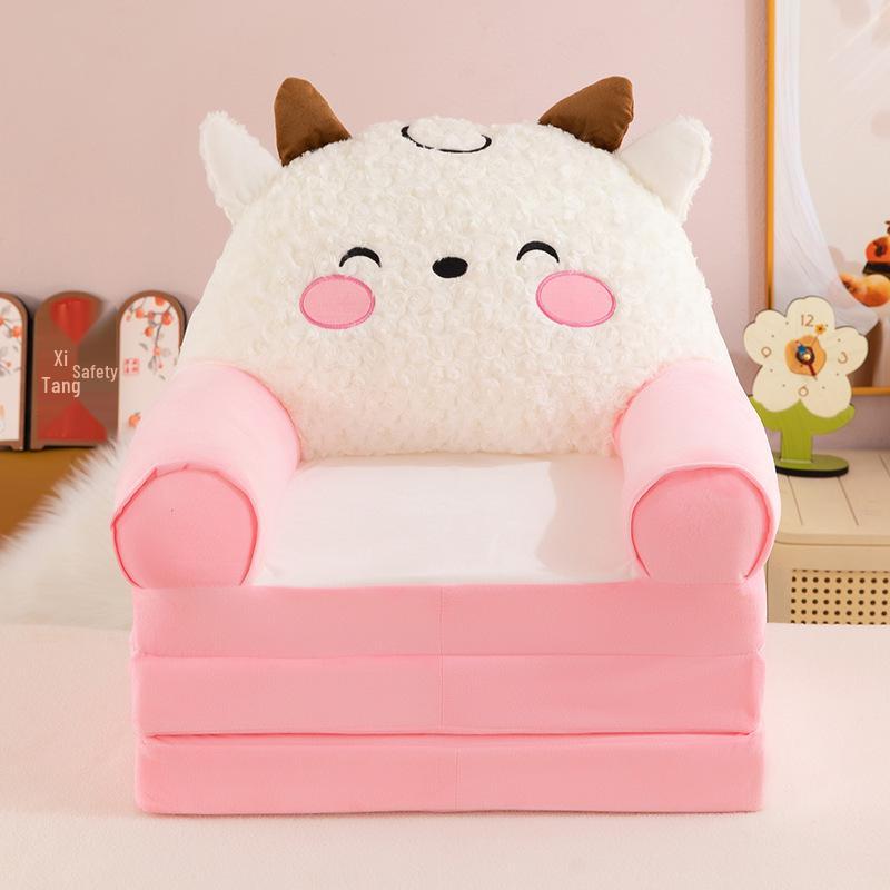 Foldable Cartoon Animal Plush Sofa Chair for Kids