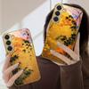 Jinping Autumn Shadow For Samsung Galaxy S26 S20 FE S21 Ultra S23 Plus S24 Ultra S25 S21+ S22Plus S26 24 Golden Glass Phone Case
