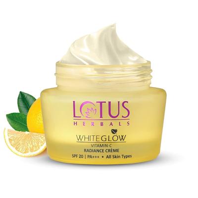 Lotus Herbals Whiteglow Vitamin C Radiance Cream | Spf 20 | For Dark Spots & Dull Skin | - Pollution | 50G