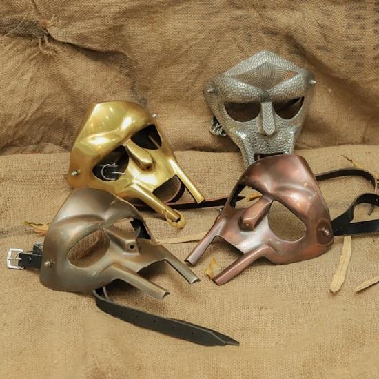 

Handmade MF DOOM Metal Mask Hip Hop Villain Cosplay Set Of 4