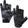 CONTYU Fishing Cold Size Gloves, Winter, Autumn, Spring, Weather, Windproof, Fleece-Lined, Camouflage, Non-Slip (Gray Camouflage, L)