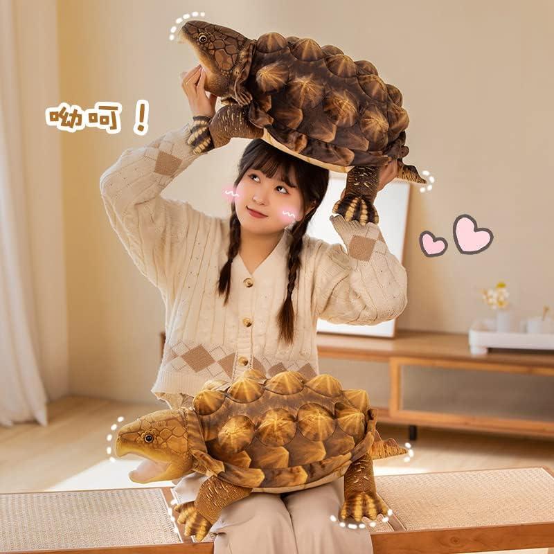 Alligator Snapping Turtle Plush Toy, Turtle Gifts, Stuffed Animal, Kids Toy, Ocean Animal, Aquarium, Animal Present, 55cm