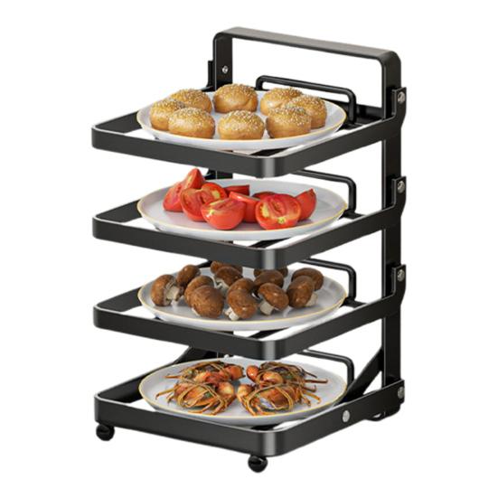 Wall Mount Kitchen Storage Rack Pot Pan Organizer Strong Load-bearing Multi-layer