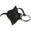 LA CUOIERIA Handmade Genuine Leather Keychain, Manta Ray, Small, P331