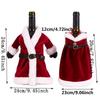 Creative Christmas Wine Bottle Cover Velvet Dress Clothes Set Wine Bottle Ornaments Bag Xmas Party Dinner Table Decoration Gifts