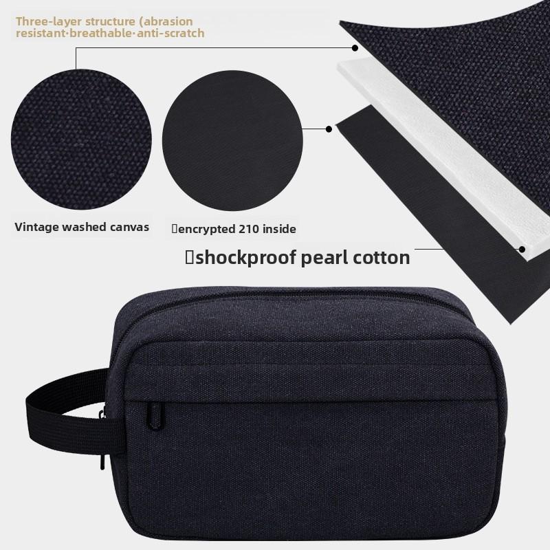 Canvas Travel Toiletry Bag With Water Wash Fabric For Men And Women