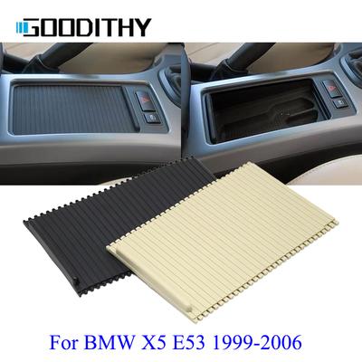 Car Interior Armrest Center Console Water Cup Holder Cover Trim Slide Roller Blind Cover For BMW X5 E53 51168402941 51168408026