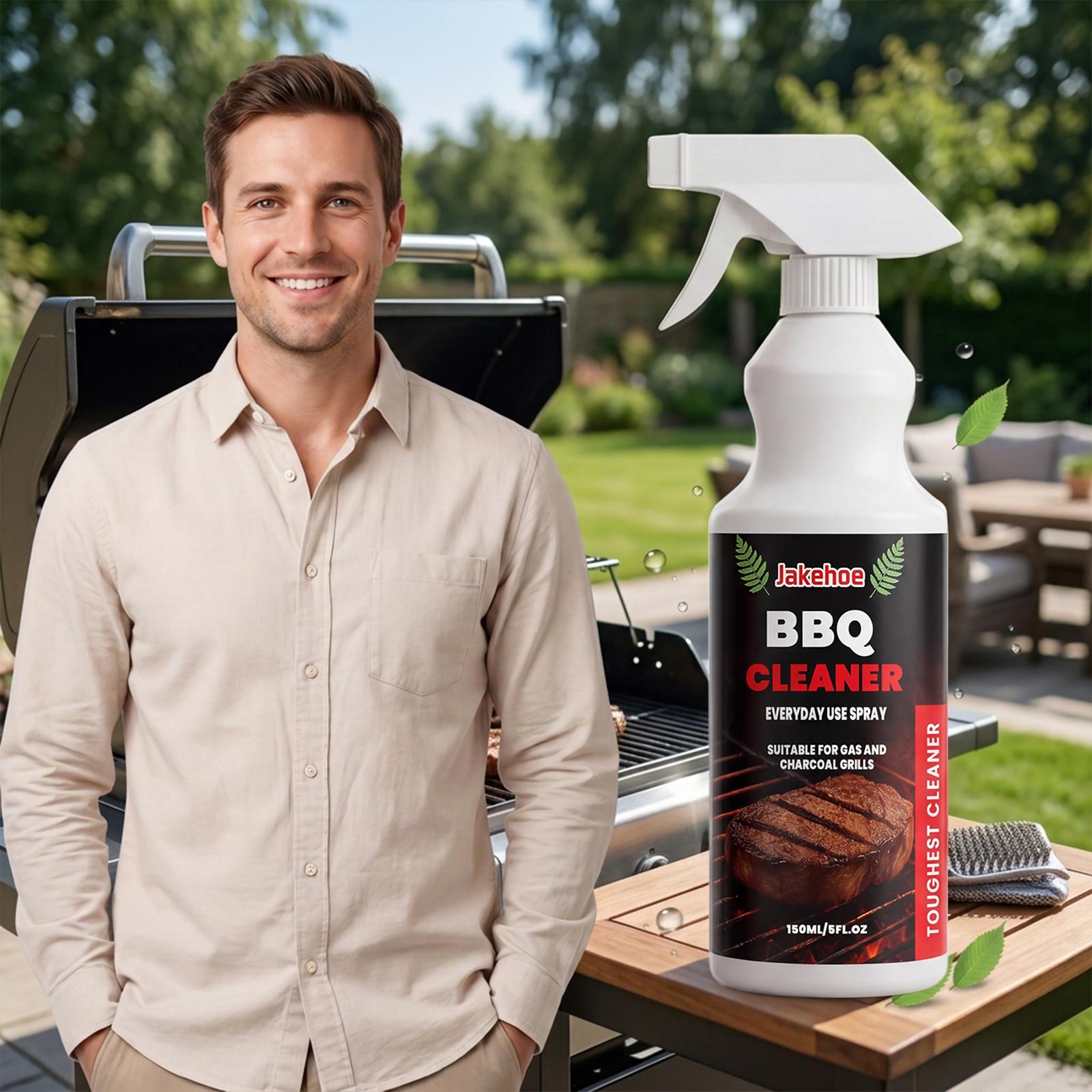 

BBQ Grill Cleaner Spray 150ml Everyday Use for Gas and Charcoal Grills Suitable for Home Kitchen Outdoor Cleaning Solution One Size чёрный