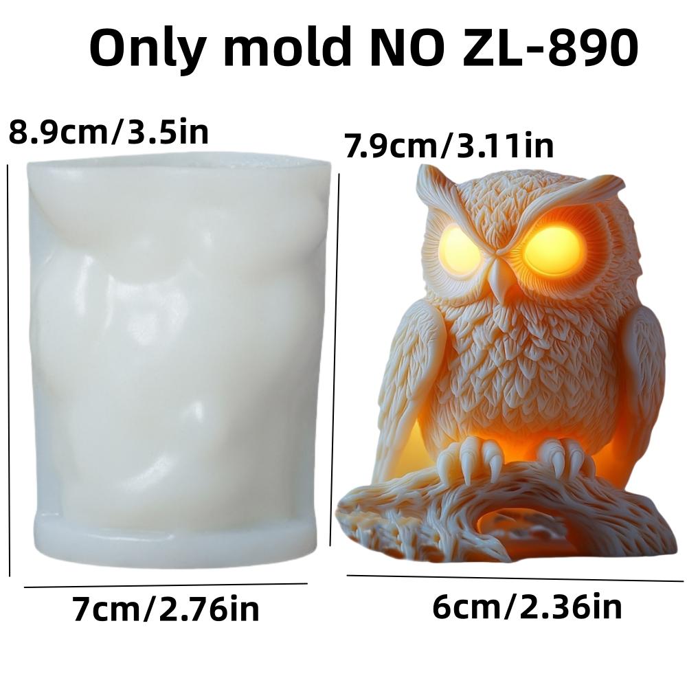 

2025 Owl Candle Silicone Mold New Animal Owl Resin Silicone Mold Owl Concrete Mould Gypsum Mold Owls Cake molds Christmas gift