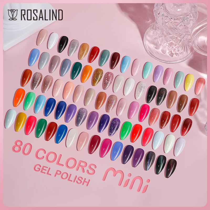 ROSALIND Mini Colorful Gel Nail Polish For Manicure Nail Art Varnish Gel Soak Off UV Gel Polish Semi Permanent Nail Polish