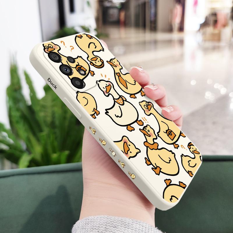 

Shy Duck Case For Samsung Galaxy A73 A53 A33 A23 A13 A72 A52 A52S A32 A22 A12 A71 A51 A31 A21S 4G 5G Cover Samsung A33 5G