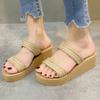 Wedges Slippers Women Summer Platform Shoes Slides Women Luxury Designer Slippers Outdoor Beach Womens Shoes Chanclas Mujer