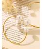 Korean Style Non-fading Faux Pearl Bracelet for Women, Exquisite 18K Gold-Plated Titanium Steel.