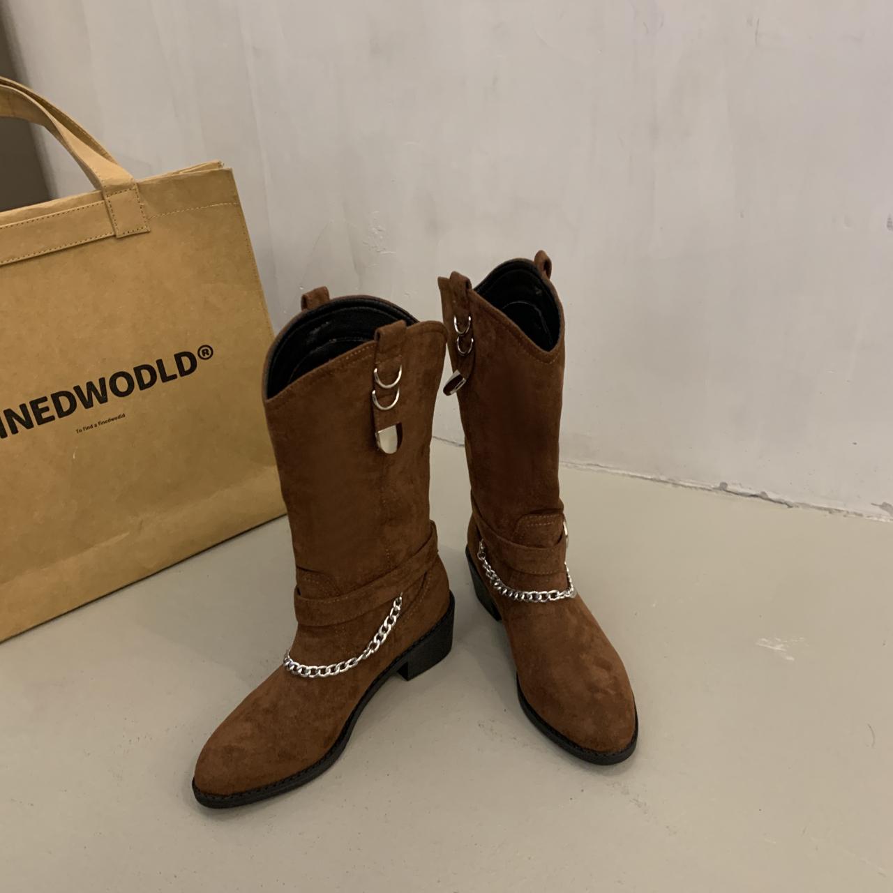 

Женские высокие сапоги, модные женские нескользящие водонепроницаемые зимние сапоги из искусственной кожи до колена, женские длинные сапоги на толстой платформе 35