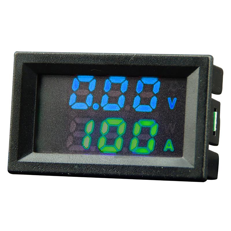 High Quality New Dc 100V 100A Upgraded Voltmeter Ammeter Led Amp Dual Digital Volt Meter Gauge Temperature Measurement