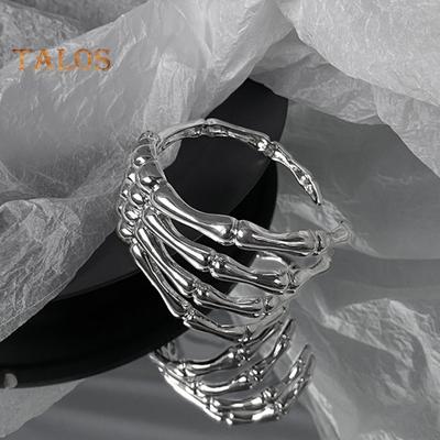 Velniškas nagas apyrankė gotikinė vaiduoklio ranka retro kaukolė skeletas rankos apyrankė atvira kaulo rankos manžetė Helovino kostiumo aksesuaras vakarėlio papuošalas