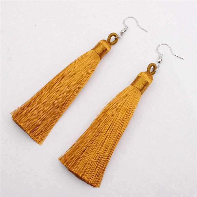 Eardrop Gift 1 Pair Earrings Beautiful Tassel Earrings Long Pattern Bohemian Polychromatic