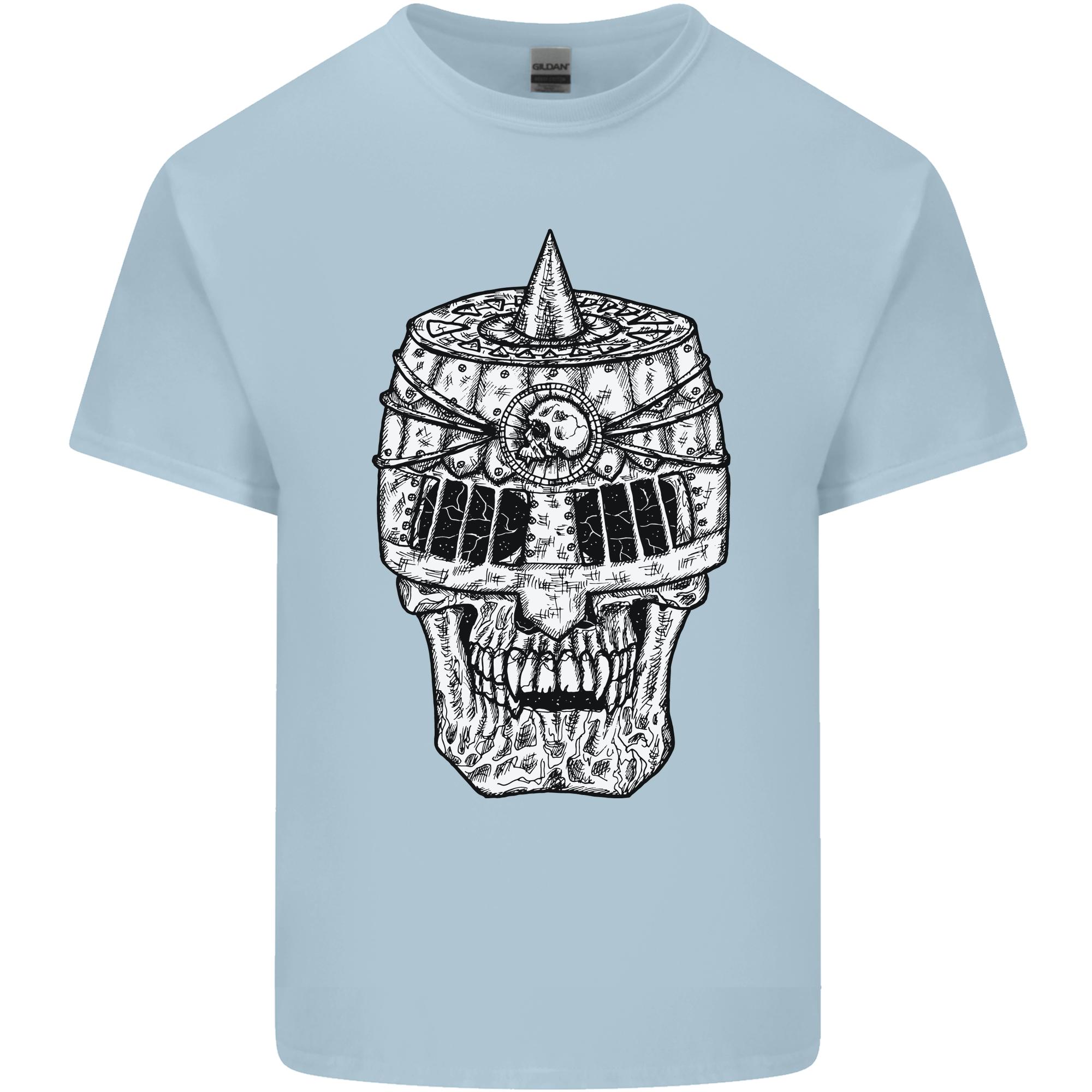 Skull Helmet Medieval Fantasy Knight Unisexs Light Cotton TShirt S