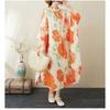 2025 Printed Stand Neck Loose Extra-Large Size Vacation Dress