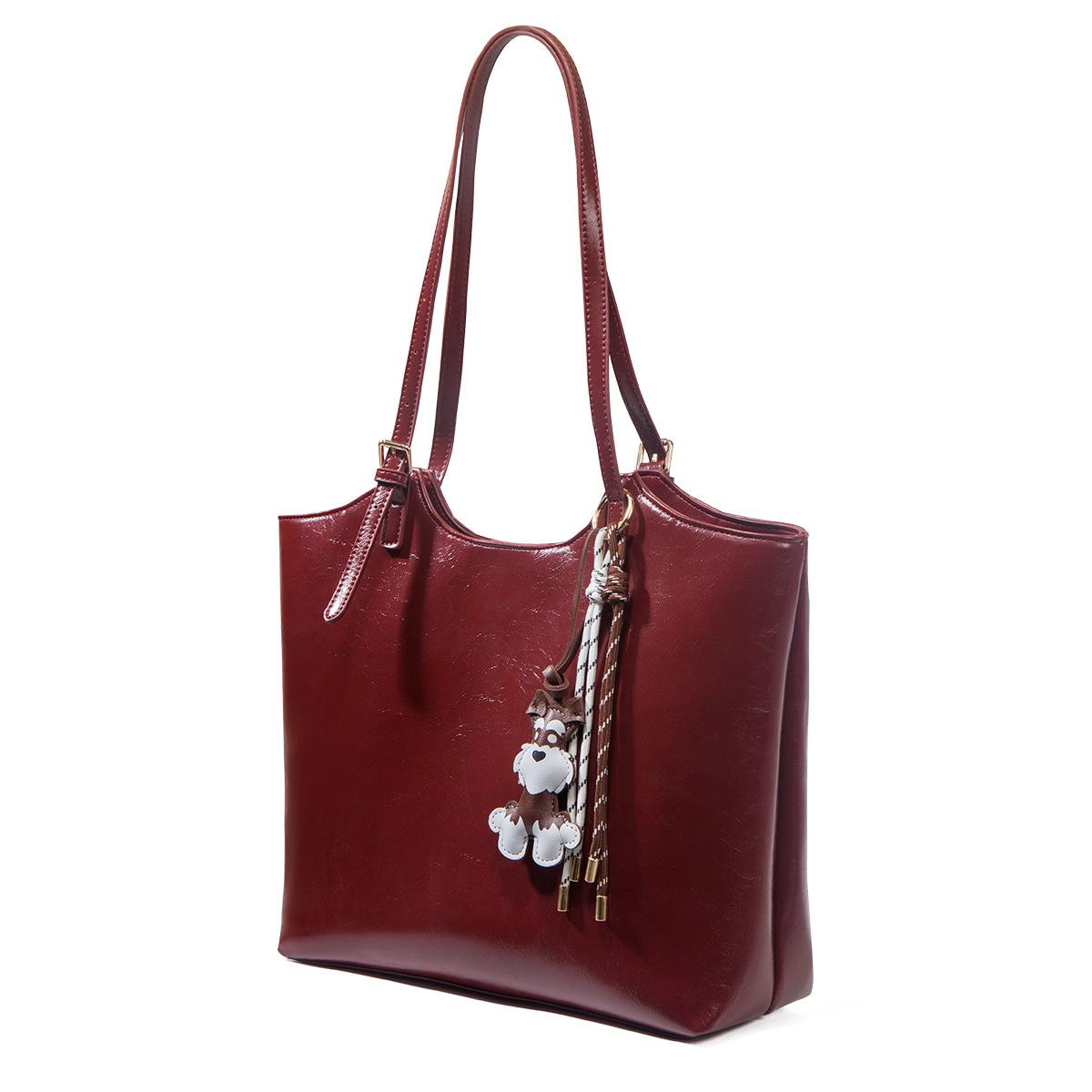 

Simple Retro Melad Tot Bag for Women In Autumn and Winter High-end PU Commuting Shopping Bag Shoulder Bag