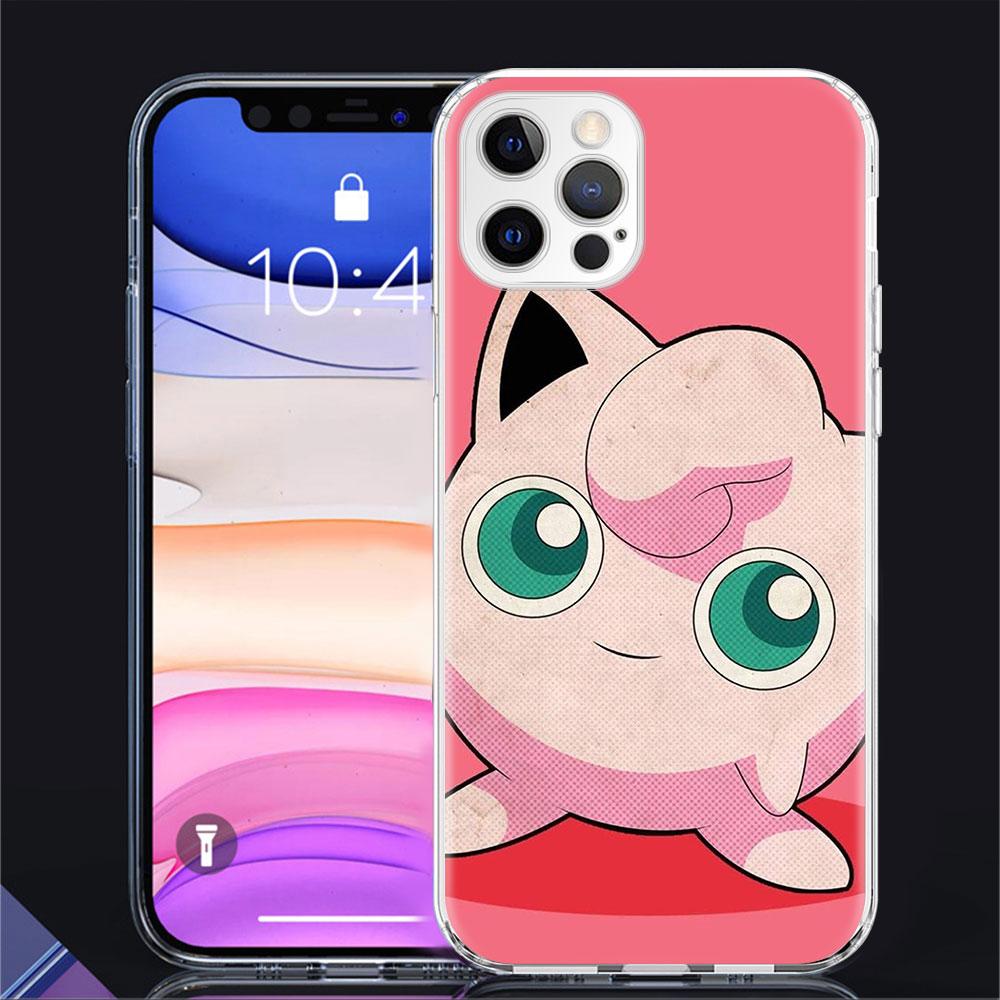 Clear Case For Apple iPhone 11 14 13 Pro 12 7 8 Plus SE 2022 XR X XS Max 6 6S 14Pro Silicone Phone Cover Retro Anime Pokemon