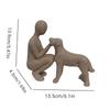 Creative Minimalist Art Figure with Dog Nordic Decor for Living Room Bar Cabinet Couple Home Ornament