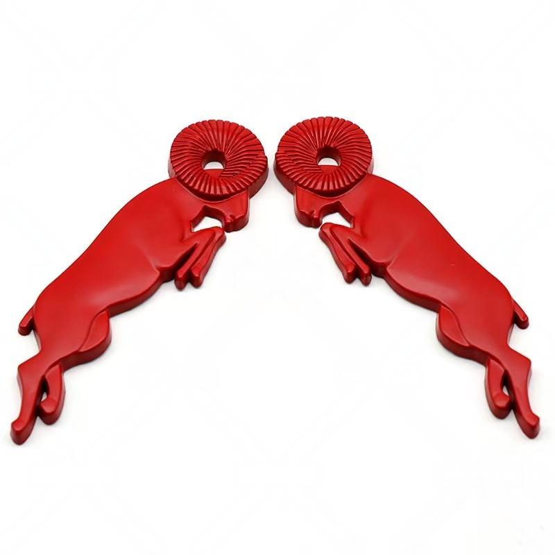 2Pcs 3D Metal Car Side Fender Emblem Decal Car Body Nameplates Rear Trunk Badge Sticker