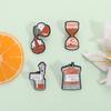 Inject Coffee Enamel Pin Medical Syringe Infusion Bags Pure Coffee Brooches Lapel Badge Jewelry Gift For Coffee Lover Friends