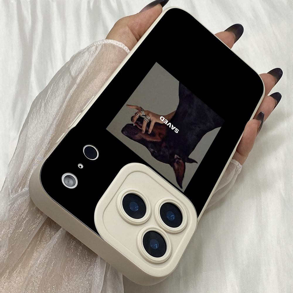 M417 Art Doberman Animal Design Angel Eyes Soft Phone Cases for iPhone Samsung Galaxy Xiaomi Rdemi Huawei Honor Infinix Realme OPPO All Model TPU Case