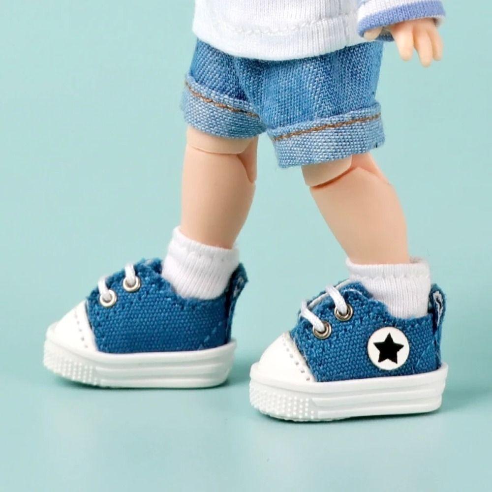 Low Top Doll Canvas Shoes Dress Up Casual Doll Shoes Kids Toy Ob11 Shoes  1/12 Bjd Doll