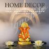 Handcrafted Orange Ganesha Idol for Car Dashboard Item: Ganesh Ji, Ganpati Bappa Murti for Home Decor - Exquisite Car God Idols