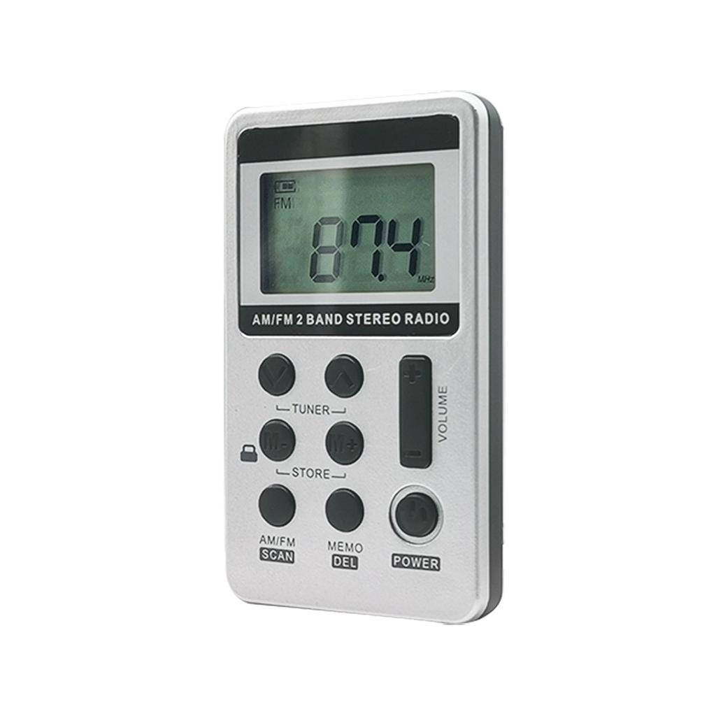AM FM Radio Portable Mini Radio, Digital Tuning, Rechargeable Battery, LCD Display, for Walking and Jogging