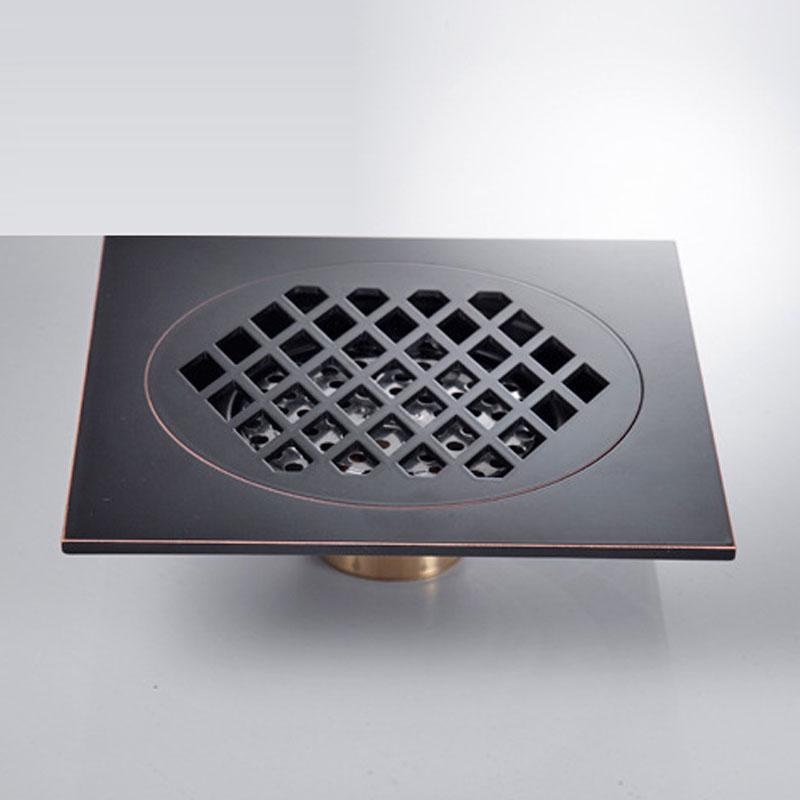 . Vysoce kvalitní starožitná mosaz vyřezávaný květinový umělecký koupelnový doplněk podlahová vpusť odpadní mřížka 150mm*150mm YT-21019