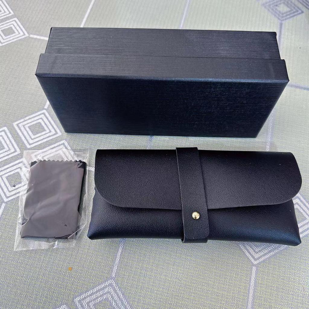Multi-color Anti-slip Eyeglass Case with Chain and Cloth for Prescription and Reading Glasses