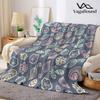 Pastel Line Floral Sketch Flannel Blanket Warm Soft Halloween Christmas Decorative Couch Warm Cozy All-Season Gift