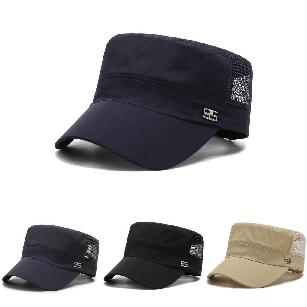 Breathable Summer Sun Hat For Men Adjustable Casual Flat Cap For Outdoor Activities