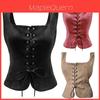 Deerskin Plush Vest Halloween Costume Renaissance Viking Pirate Cosplay Tank Top