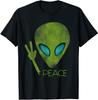Alien Head Space Rave EDM Music Alien T-Shirt Funny Gift Tee Graphic Custom Printed Tops TShirts Men Clothing  Anime Clothes
