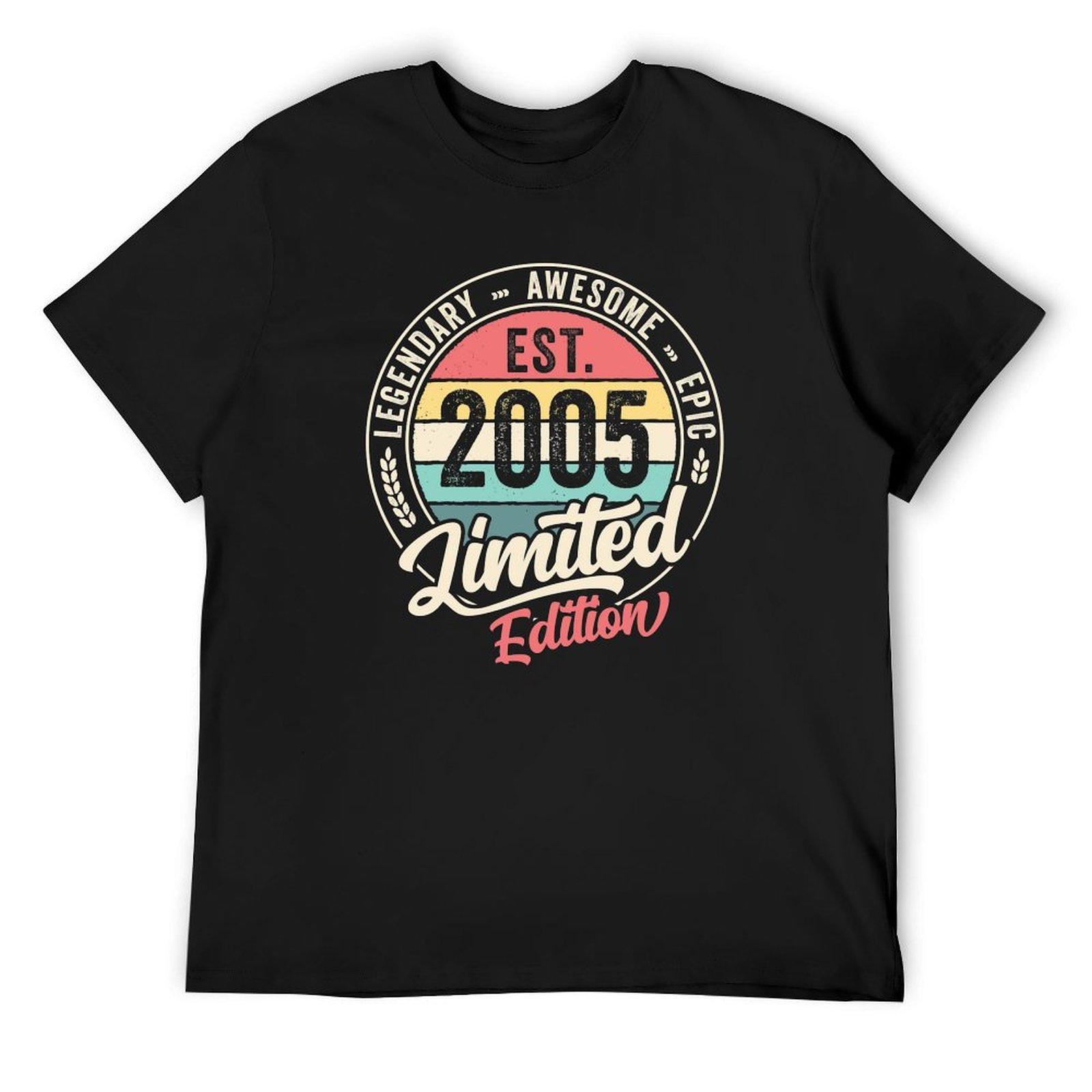 

Vintage 18 Year Old Est 2005 Limited Edition 18th Birthday T-Shirt customs graphic t shirt vintage funny t shirts for men 4XL