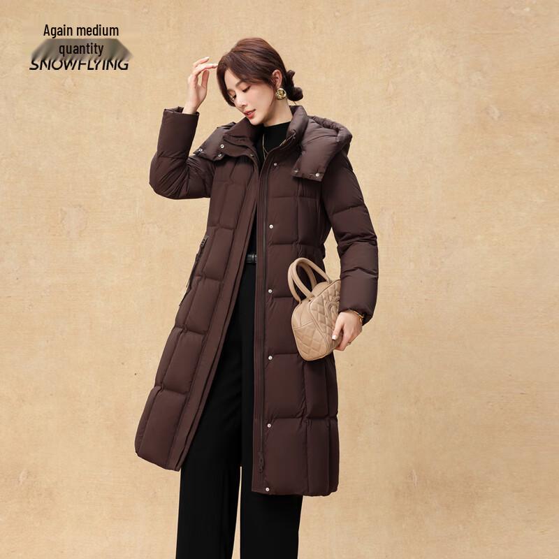 Women's Long Hooded Duck Down Puffer Jacket