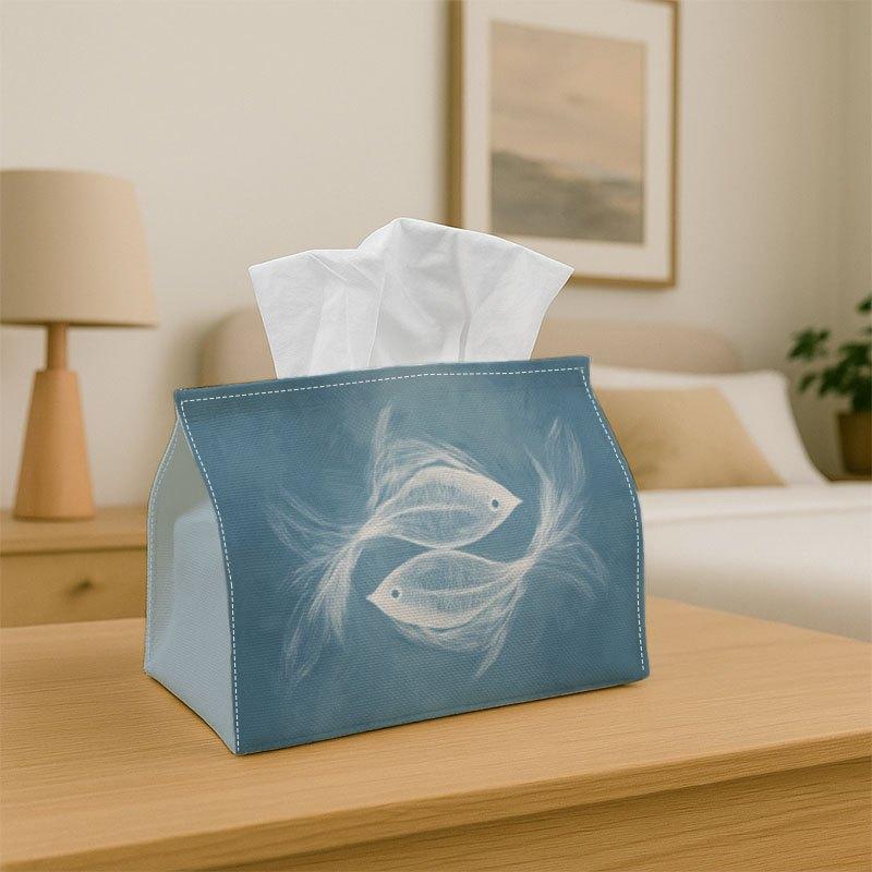 1pc Tissue Box Holder Featuring a Depiction of The Christian Fish Symbol - A Versatile Napkin Dispenser Suitable for Home Gatherings, Car Decoration -